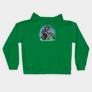 Pickleball paddle gorilla nipples, by Pickleball ARTwear Kids Hoodie